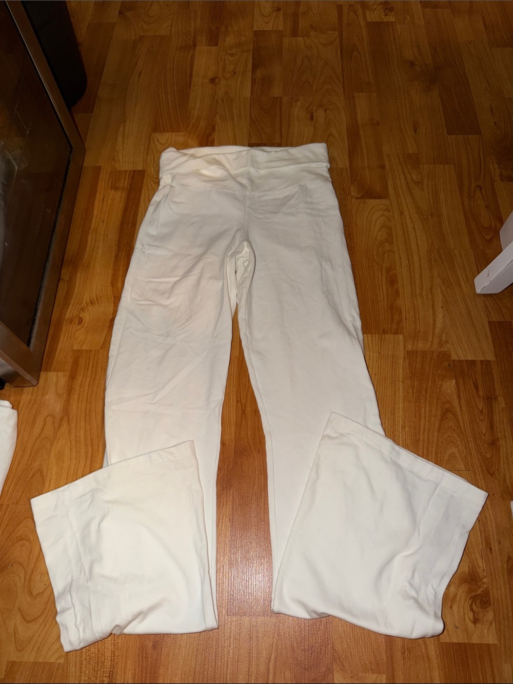 John Galt White Flare Leggings